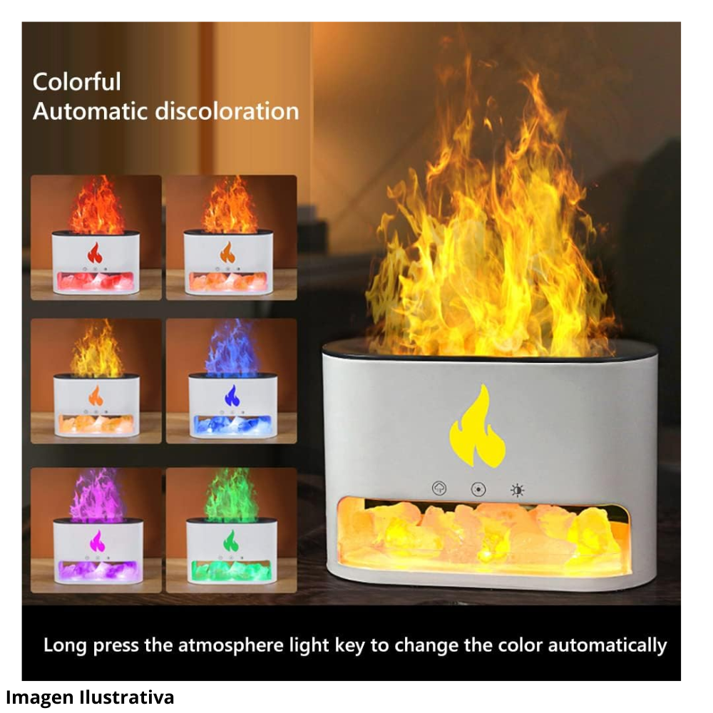 Humidificador Ultrasónico Tipo Chimenea | Ambiente Relajante