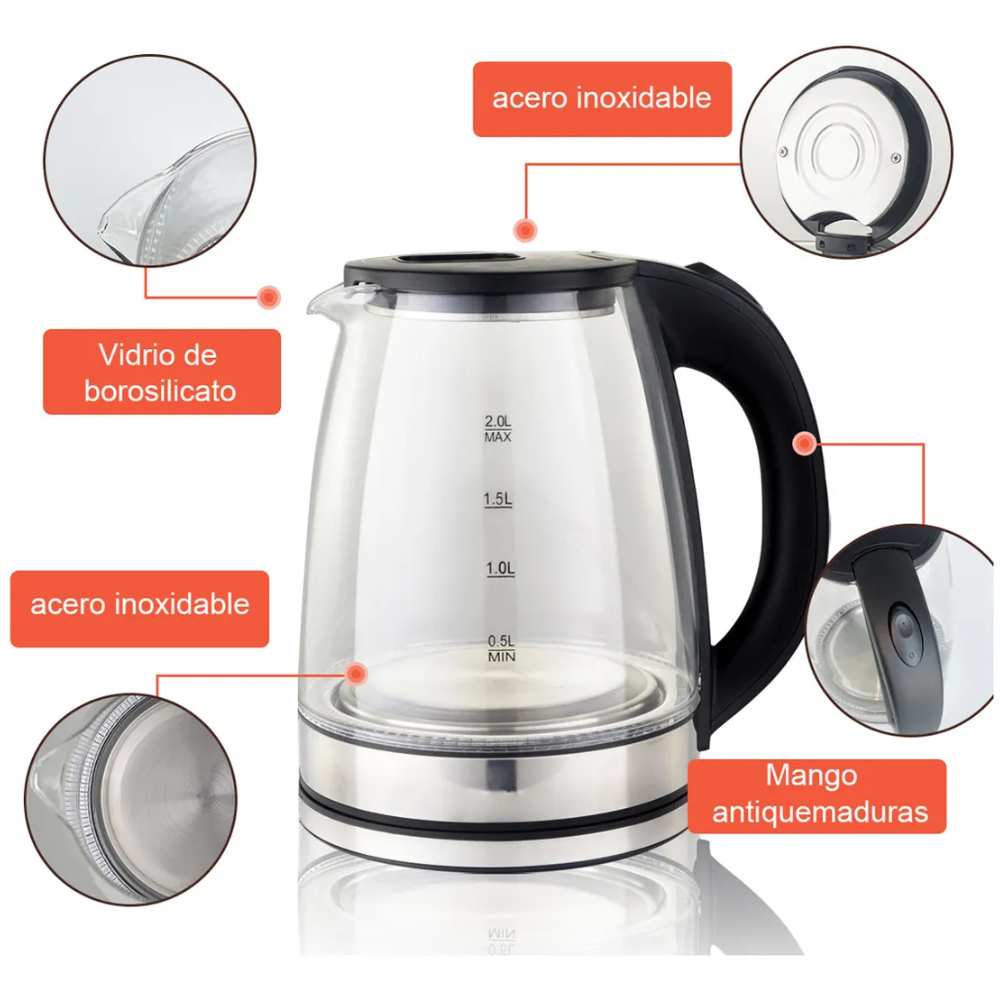 Jarra Electrica Vidrio